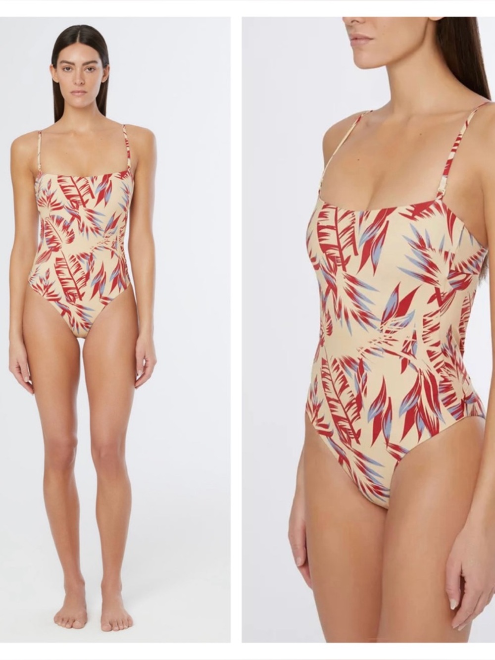 onia Estelle One Piece Swimsuit in Tan Multi